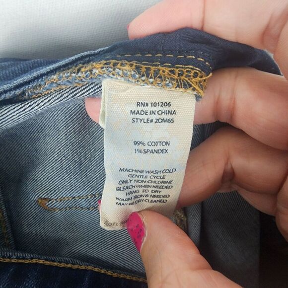 Soft Surroundings Blue Wide Leg Jeans Size 14 Dark Wash Baggy 90s Casual Denim - Picture 6 of 6